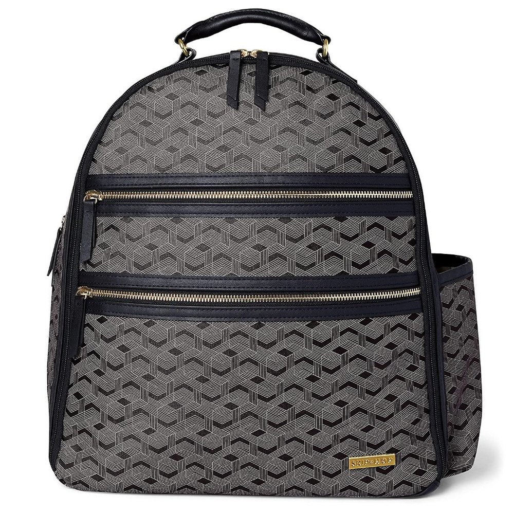 NWT Skip Hop Greenwich Deco Saffiano Diaper Bag w/ Changing Pad